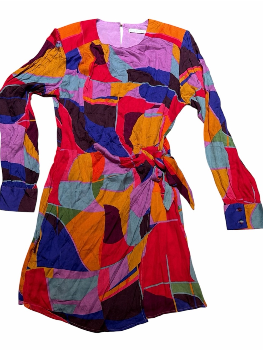 NWOT Karlie Mosaic Print Wrap Mini Dress | Medium
